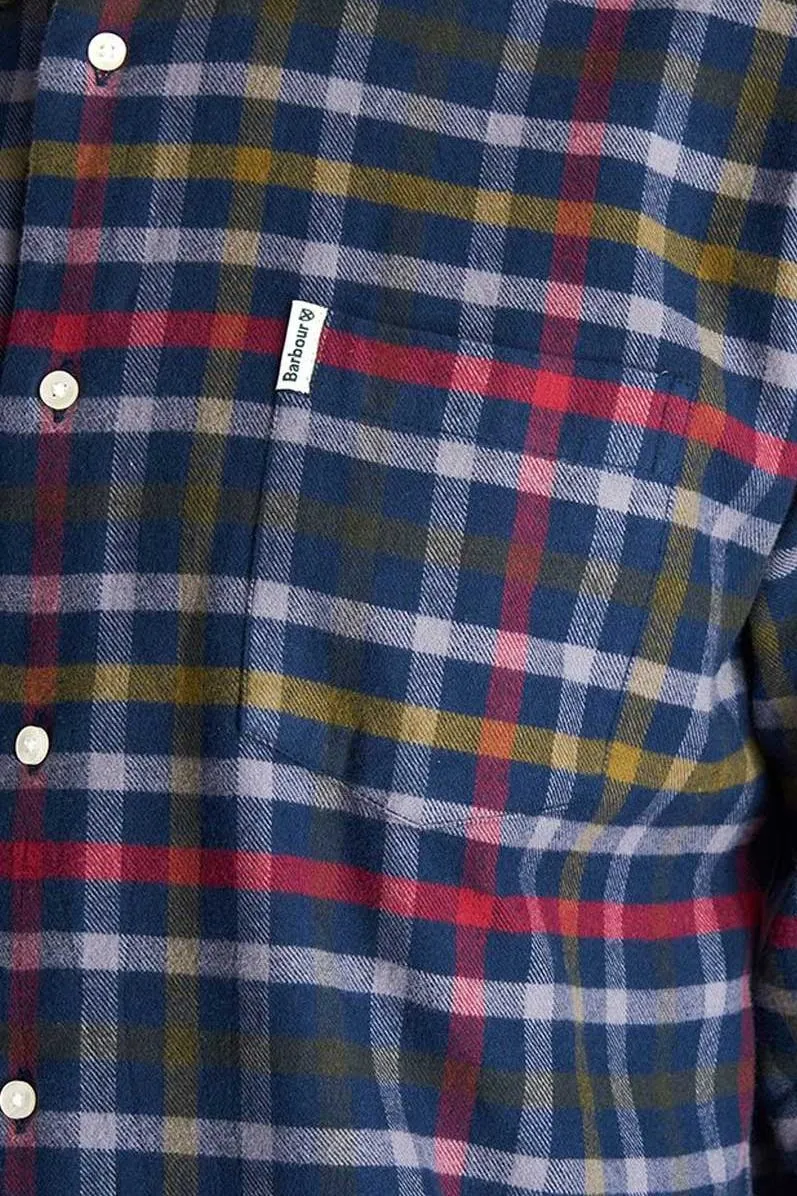 Barbour Shirt-Haldo-Super Soft Brushed Cotton-Navy Check-MSH4570NY91