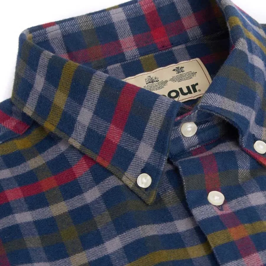 Barbour Shirt-Haldo-Super Soft Brushed Cotton-Navy Check-MSH4570NY91