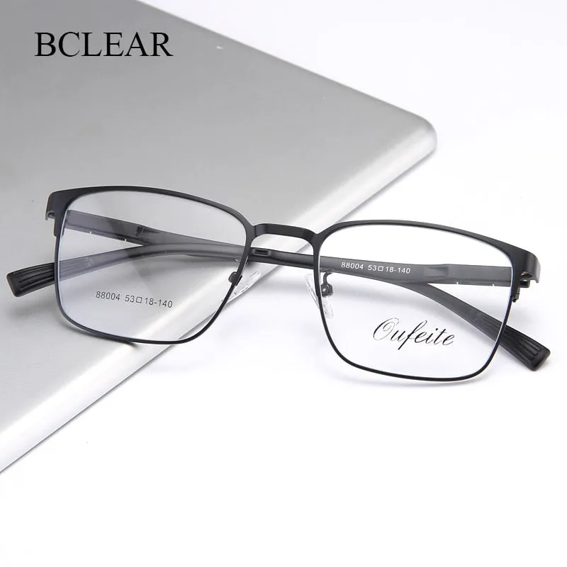 Bclear Men's Full Rim Square Tr 90 Alloy Eyeglasses My88004