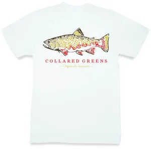 Brook Trout: Short Sleeve T-Shirt - White