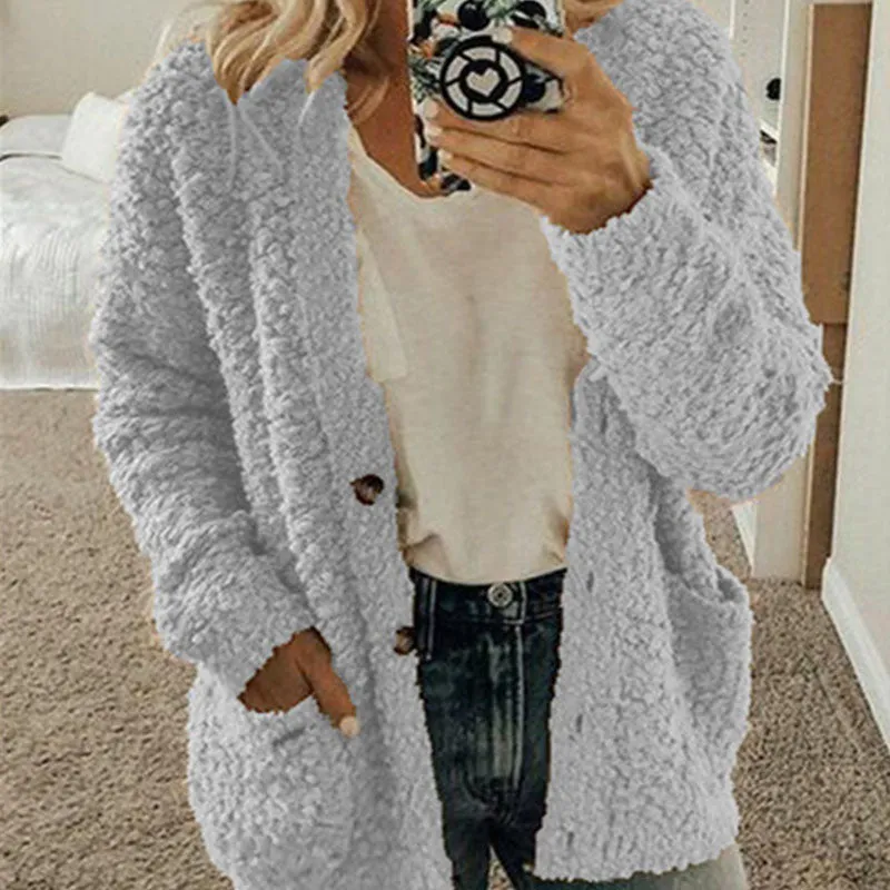 Button Up Popcorn Sweater Cardigan