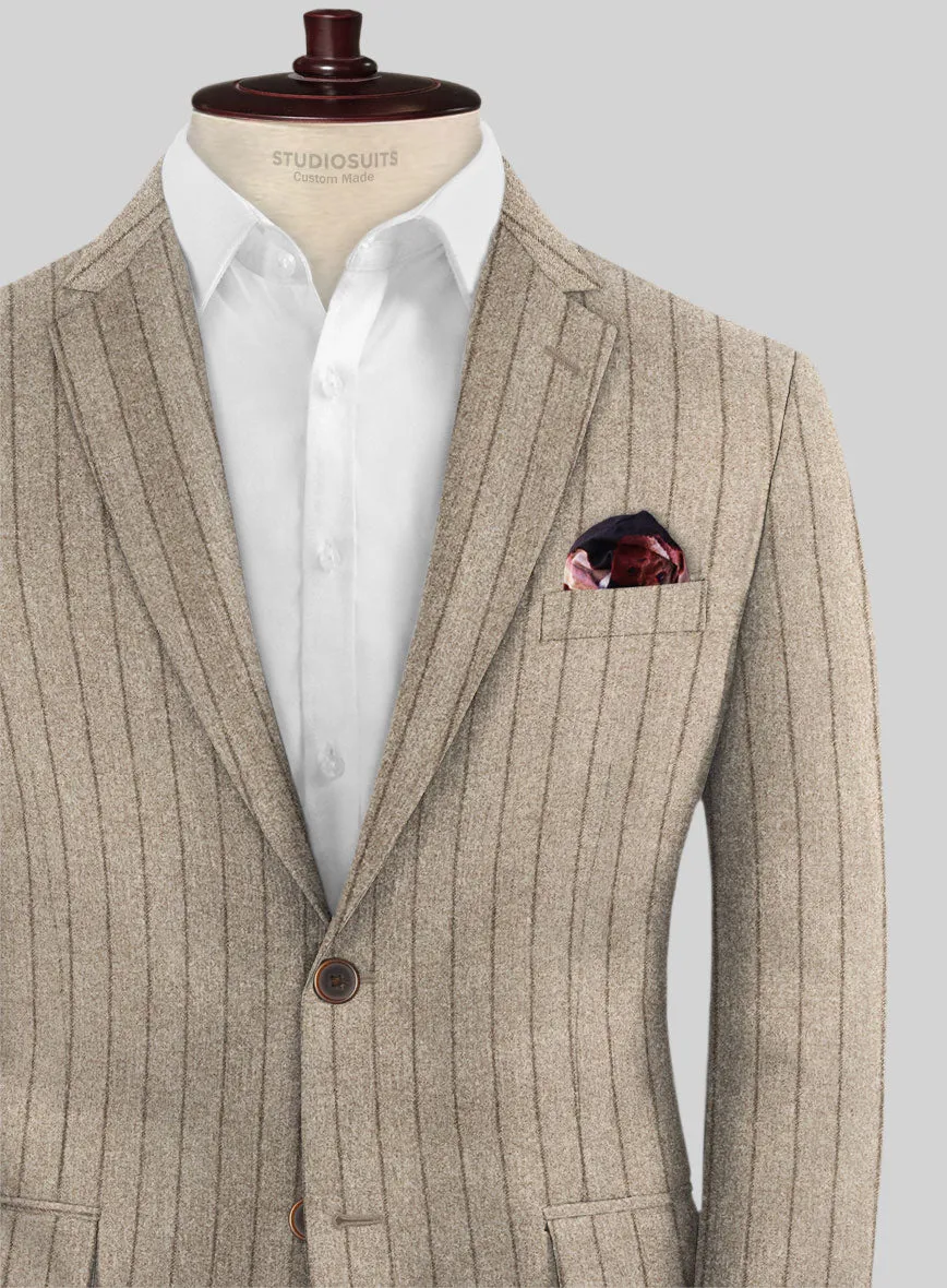 Caccioppoli Acabel Brown Wool Suit