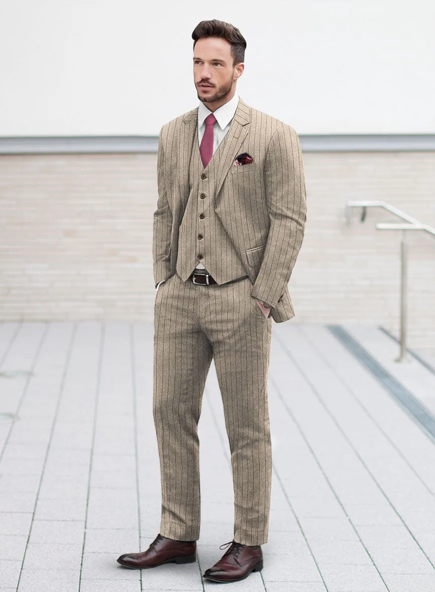 Caccioppoli Acabel Brown Wool Suit