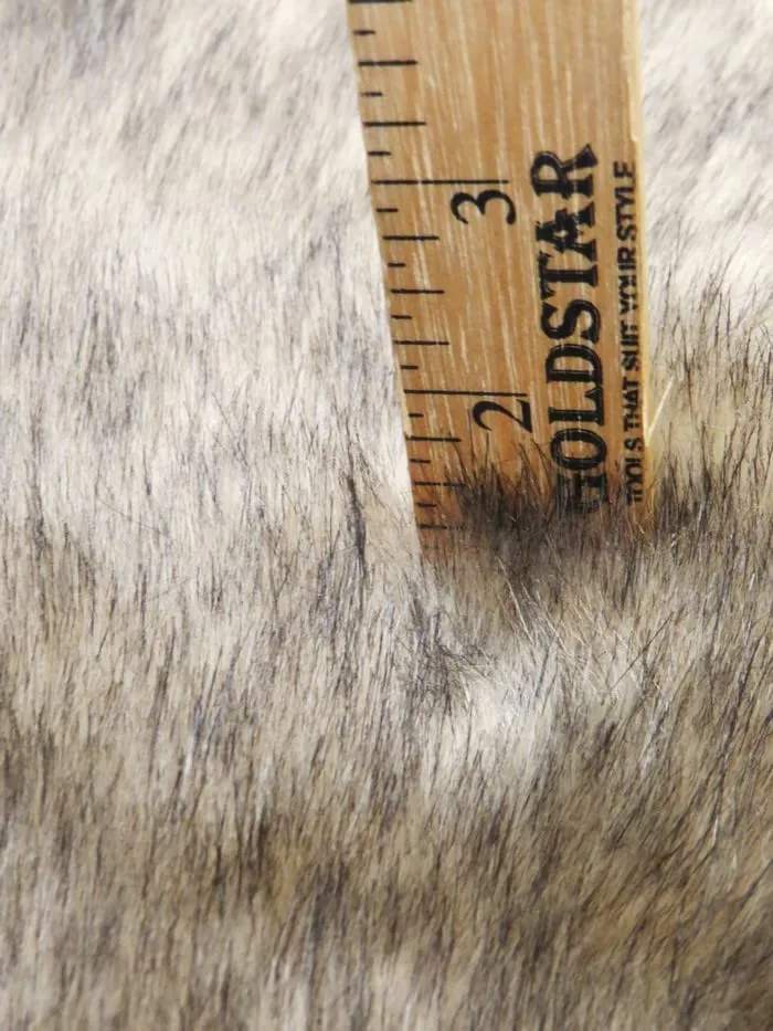 Cali Coyote Animal Faux Fur / Sold By The Yard