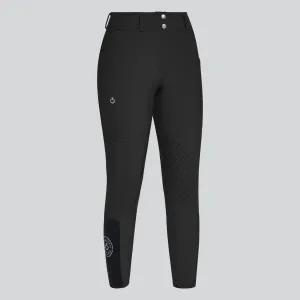 Cavalleria Toscana Perforated Insert Breeches - Black