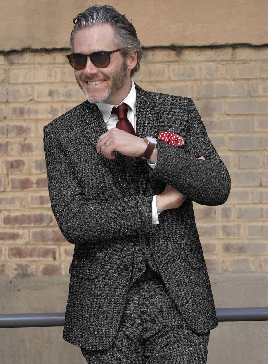 Charcoal Flecks Donegal Tweed Suit