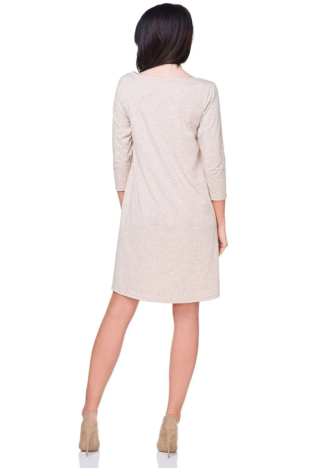 Chic Flare Hem Dress with Round Neckline from the Tessita Collection