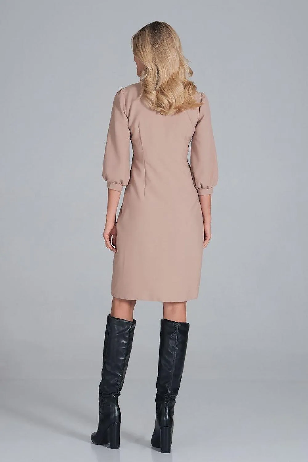 Chic Midi Shirt Dress with Convenient Pockets