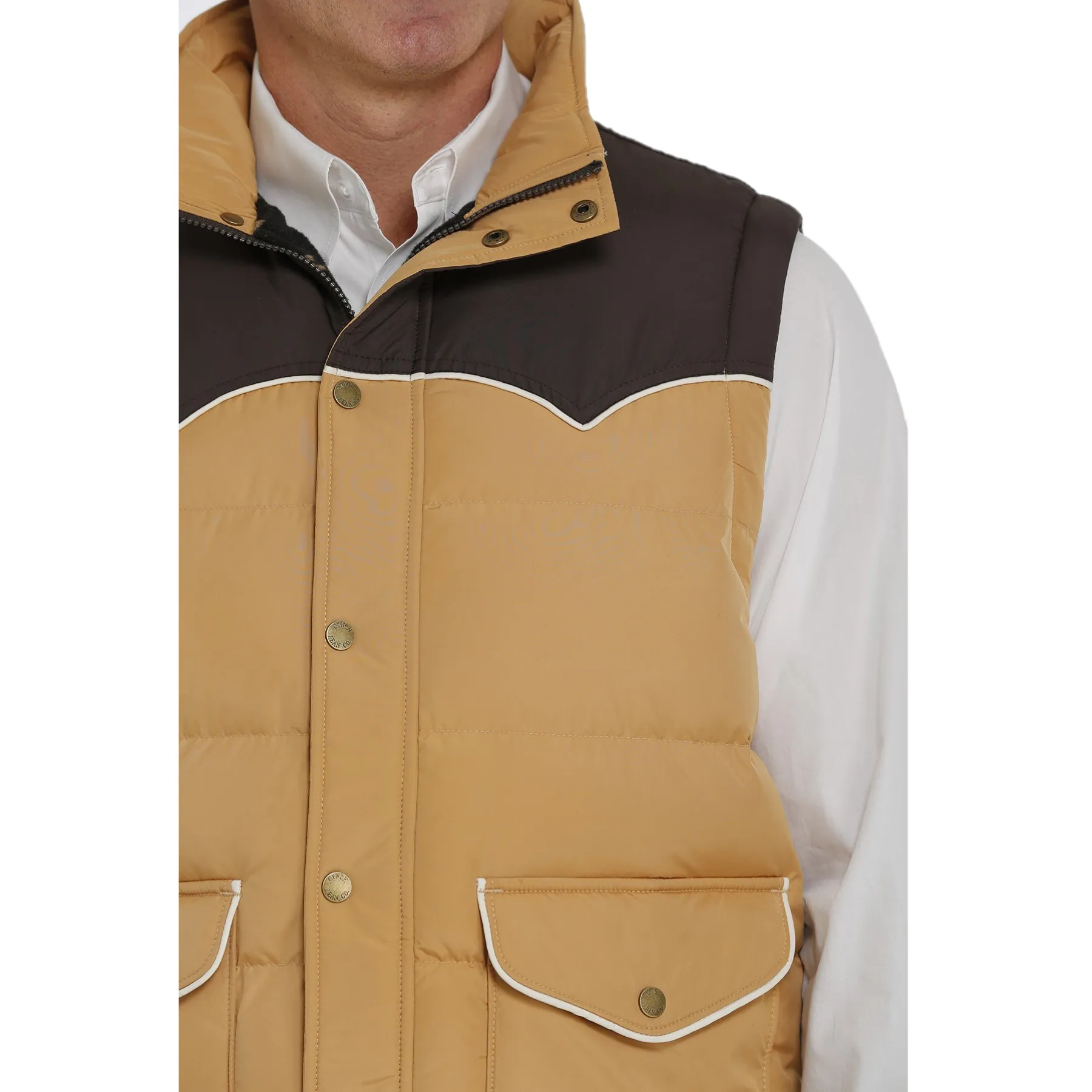 Cinch® Men's Gold and Brown  Vest MWV1578001