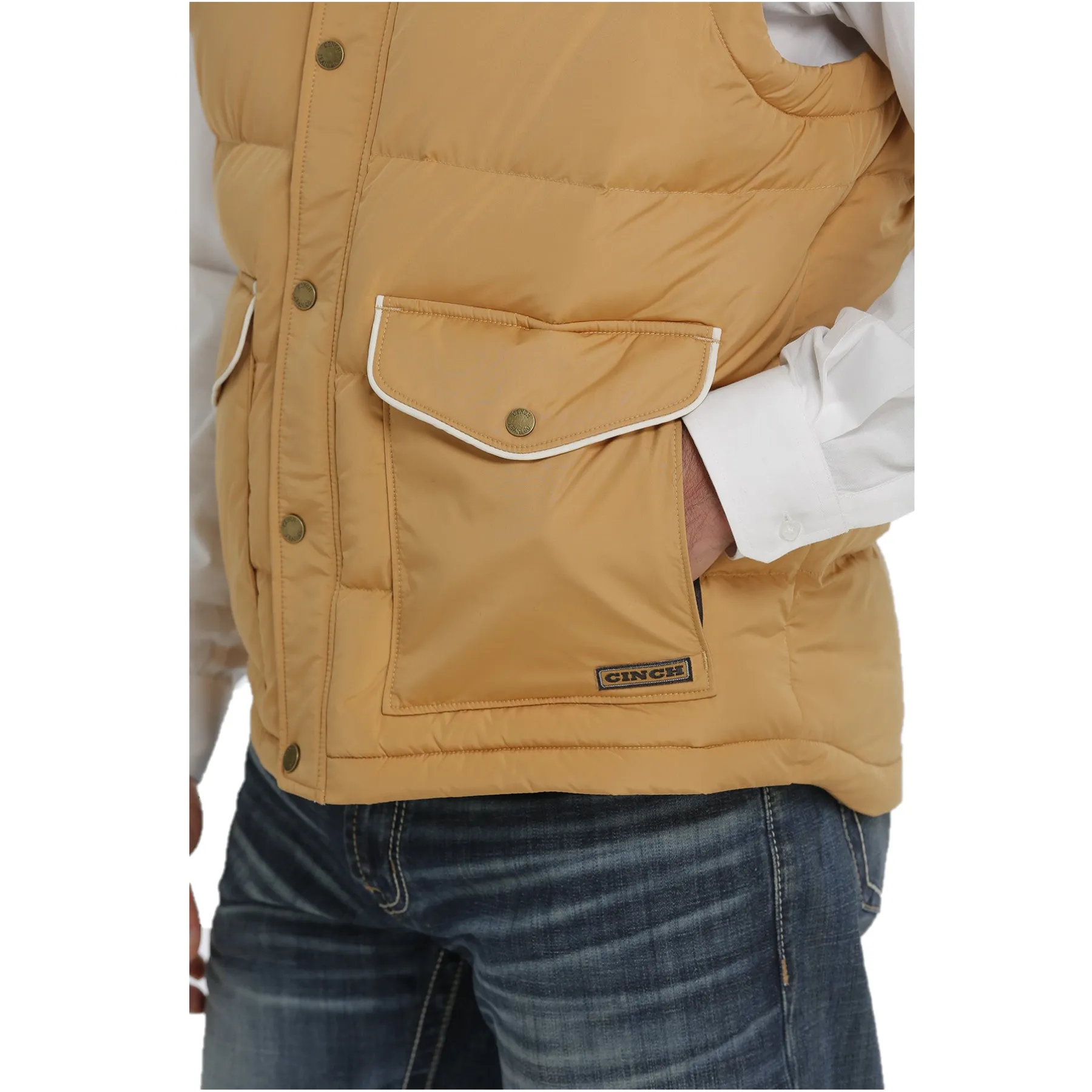 Cinch® Men's Gold and Brown  Vest MWV1578001