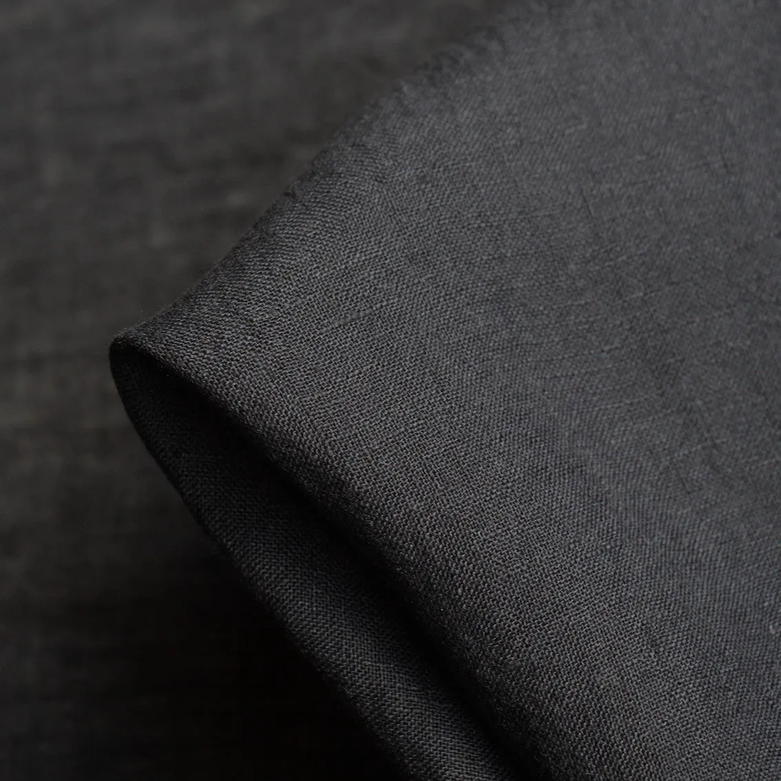 City Black Linen Gauze