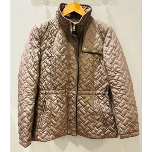 Cole Haan Taupe Quilted Jacket - Size Medium