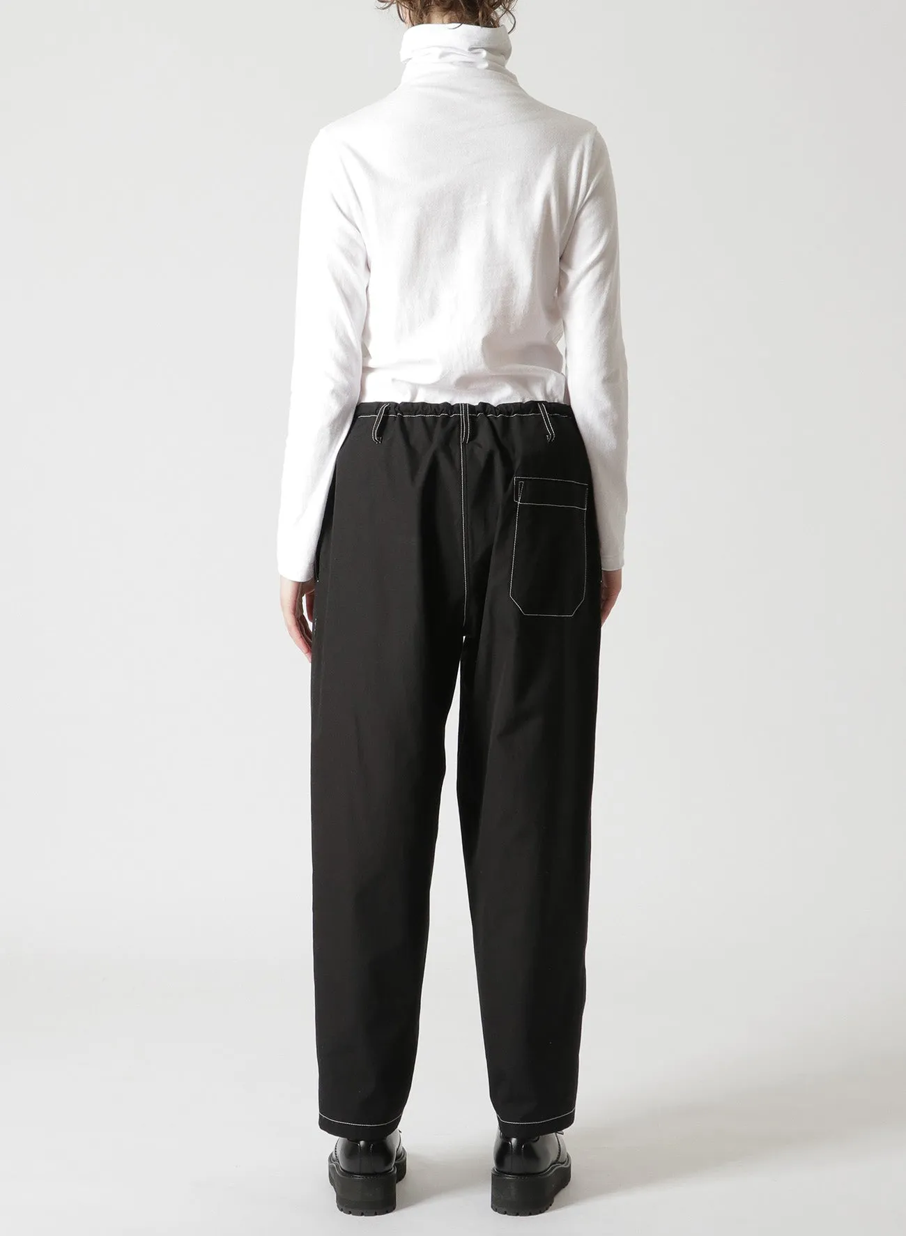 COTTON BROADCLOTH DRAWSTRING PANTS