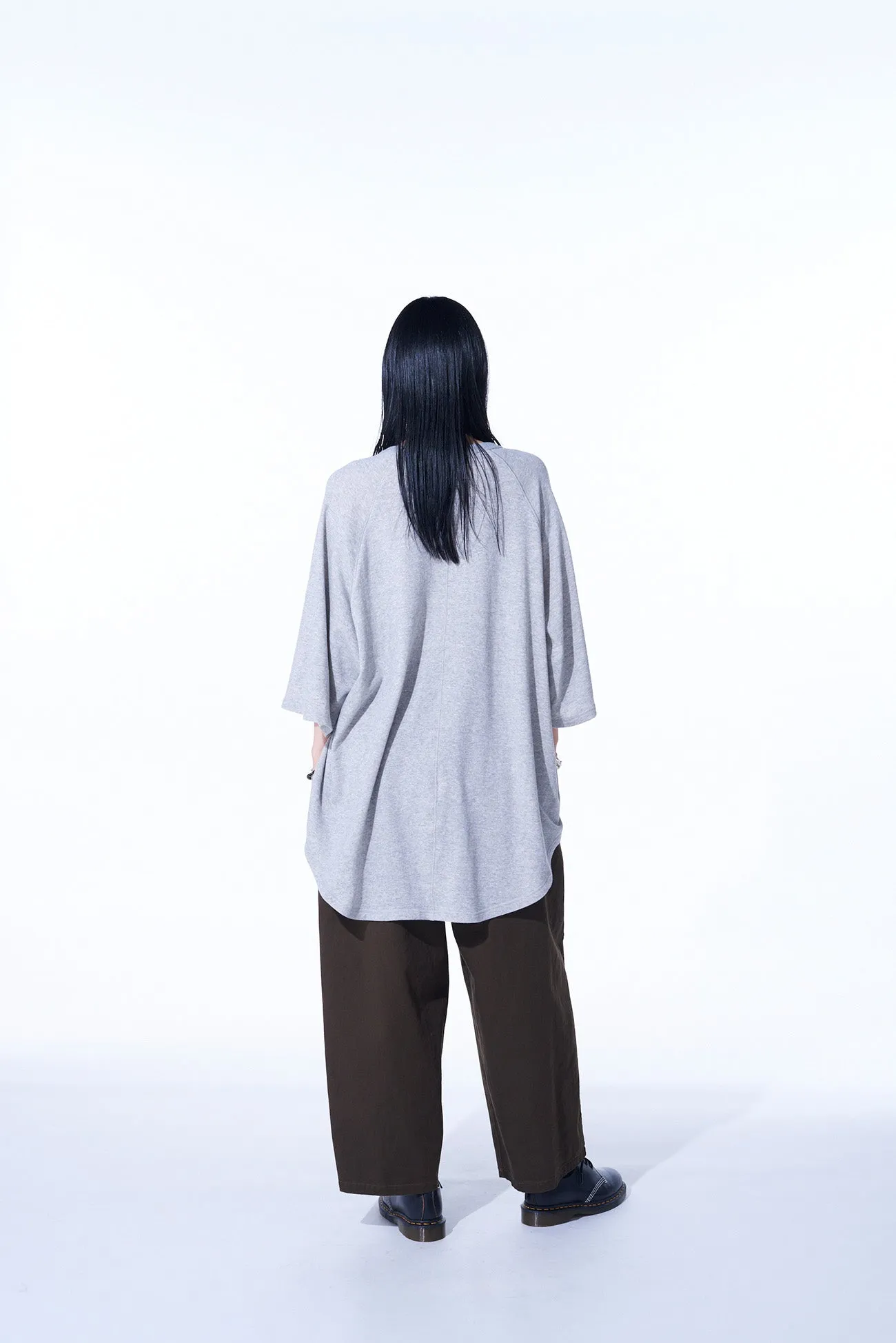 COTTON DRILL DRAWSTRING WIDE PANTS