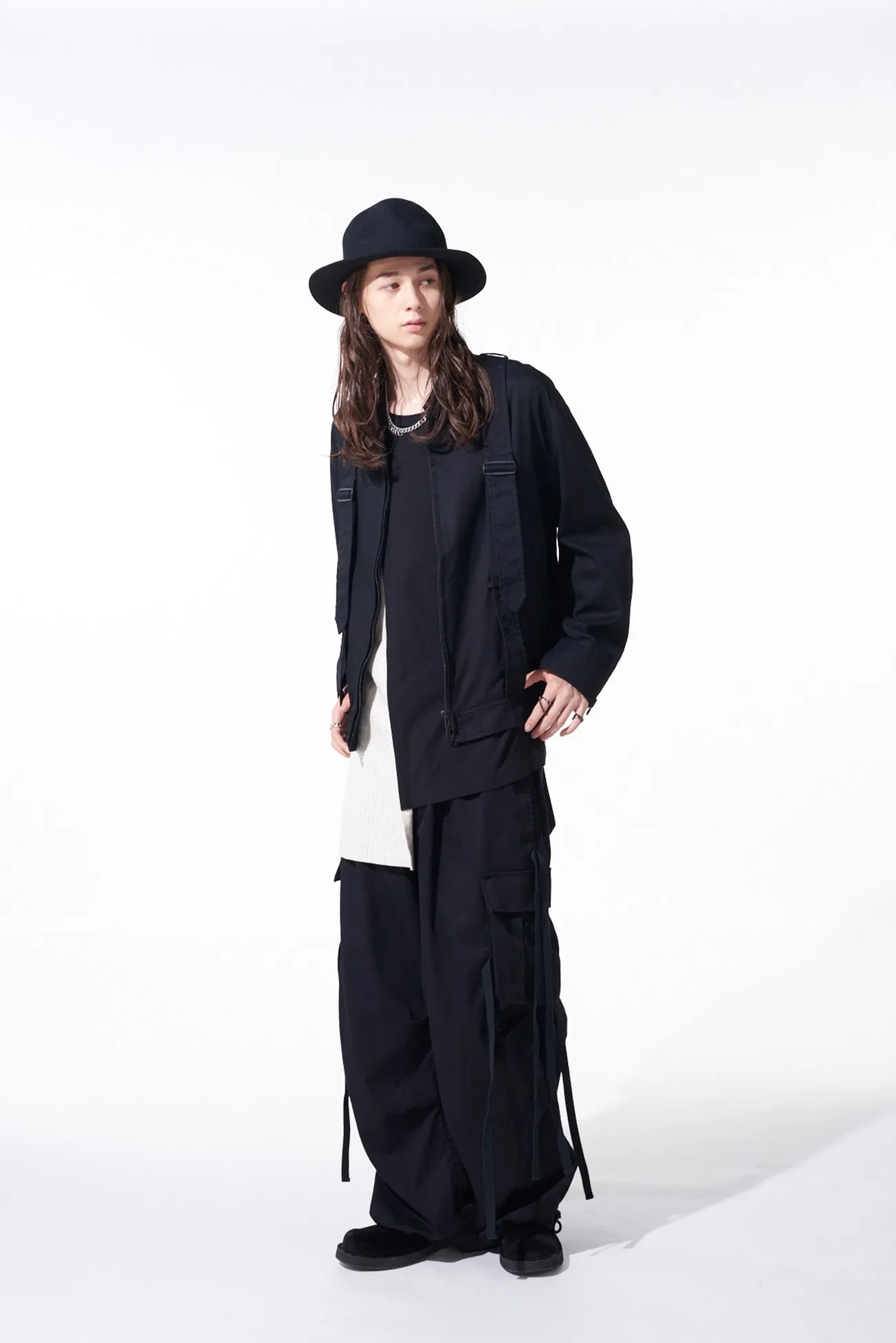 COTTON TWILL ARMY TECHNO PANTS