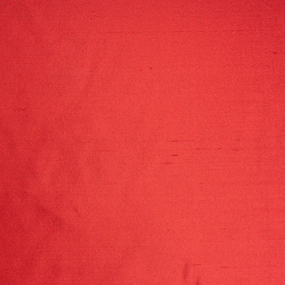 Crimson Red Silk Shantung