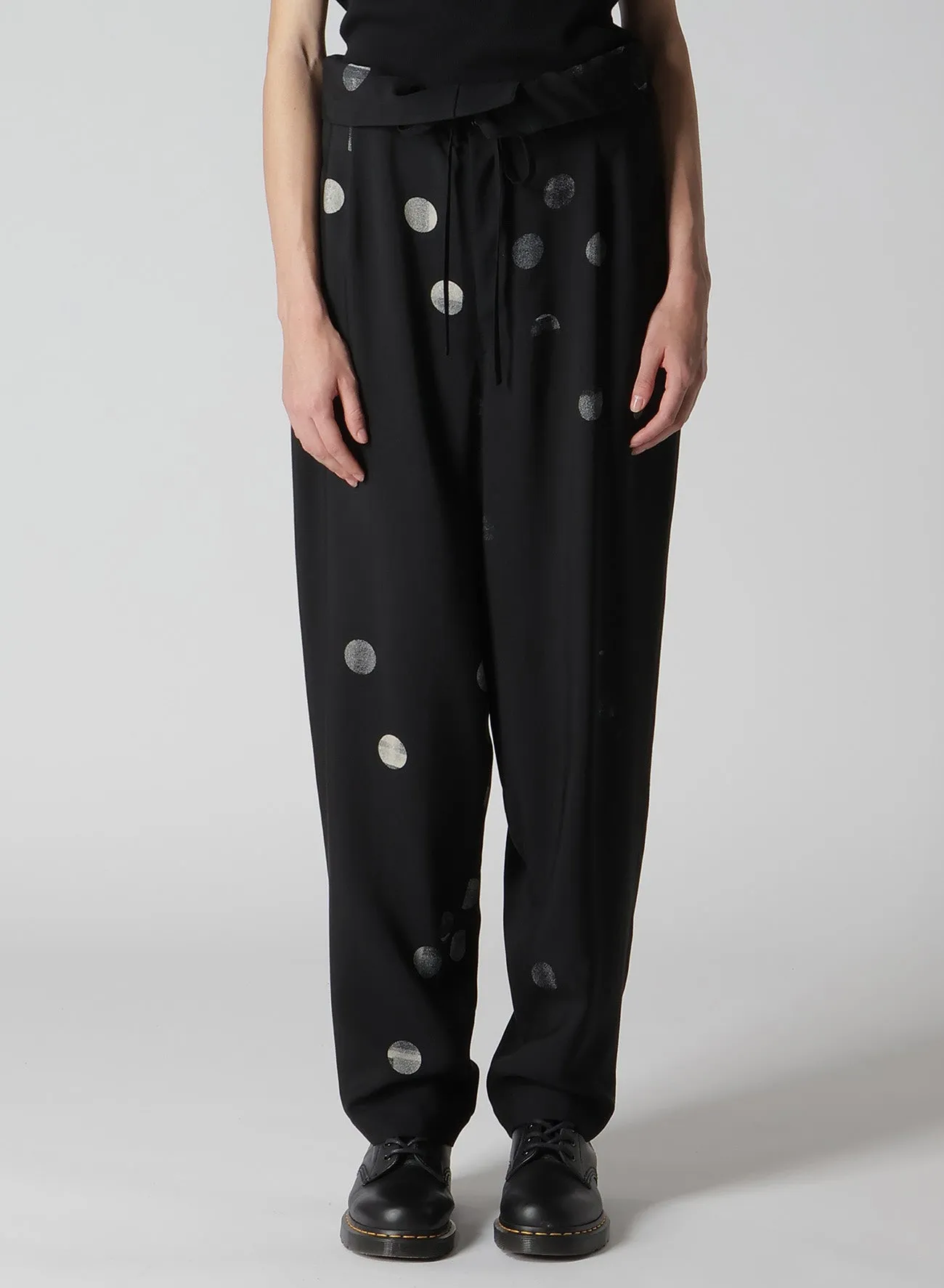 CU/RY GABARDINE DOT HIGHT WAIST PANTS