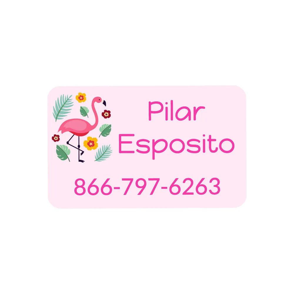 Flamingo Contact Clothing Labels