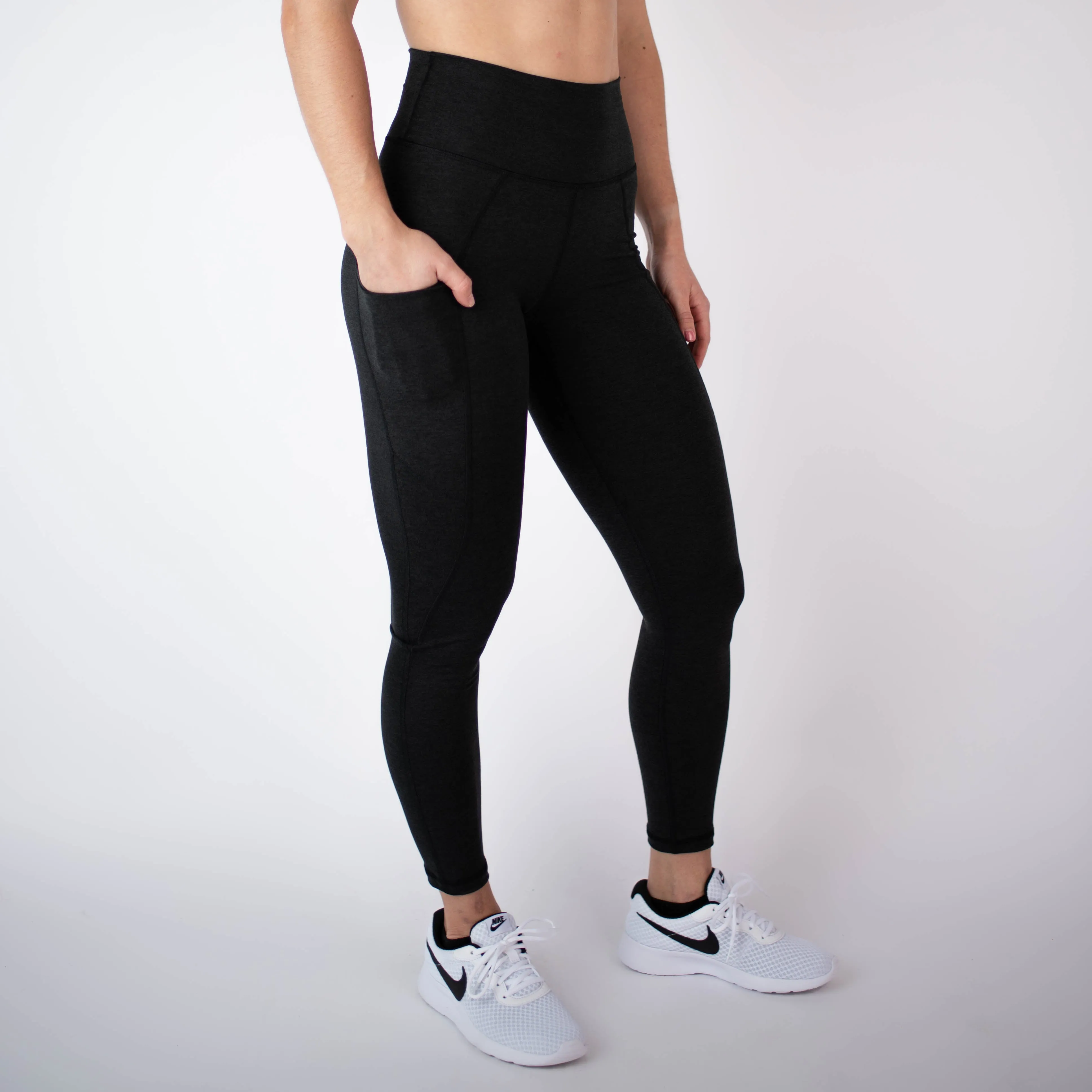 FLEO Reverie 25" Heather Black Leggings (Bounce)