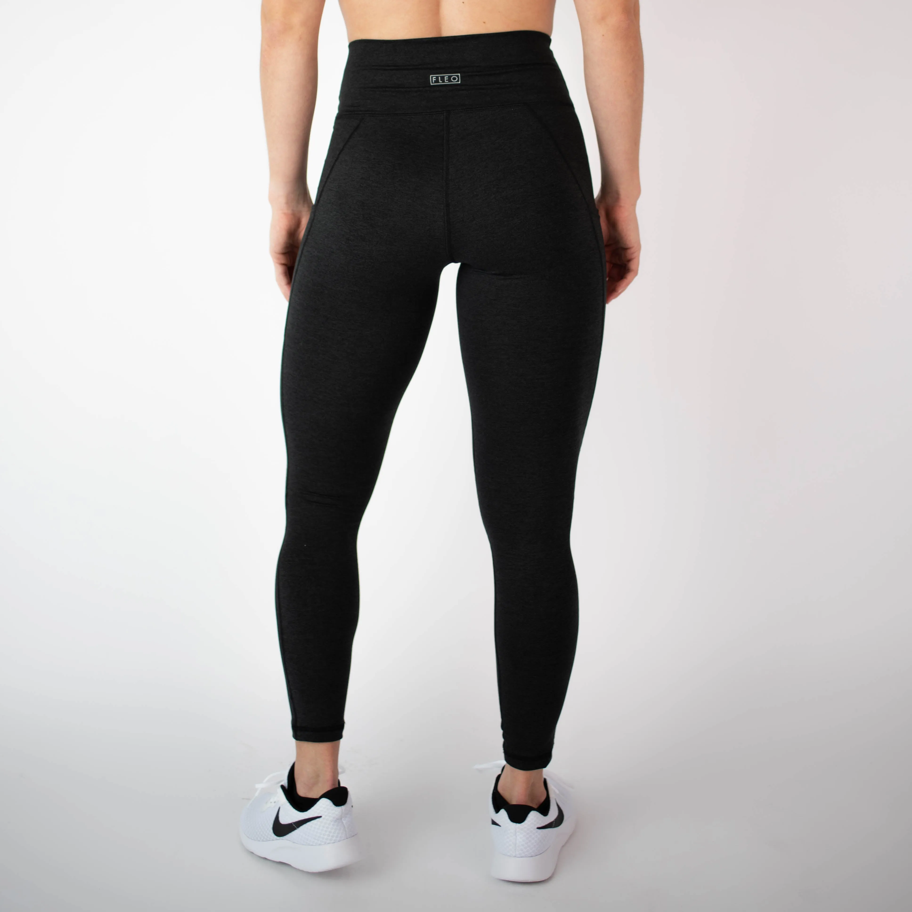 FLEO Reverie 25" Heather Black Leggings (Bounce)