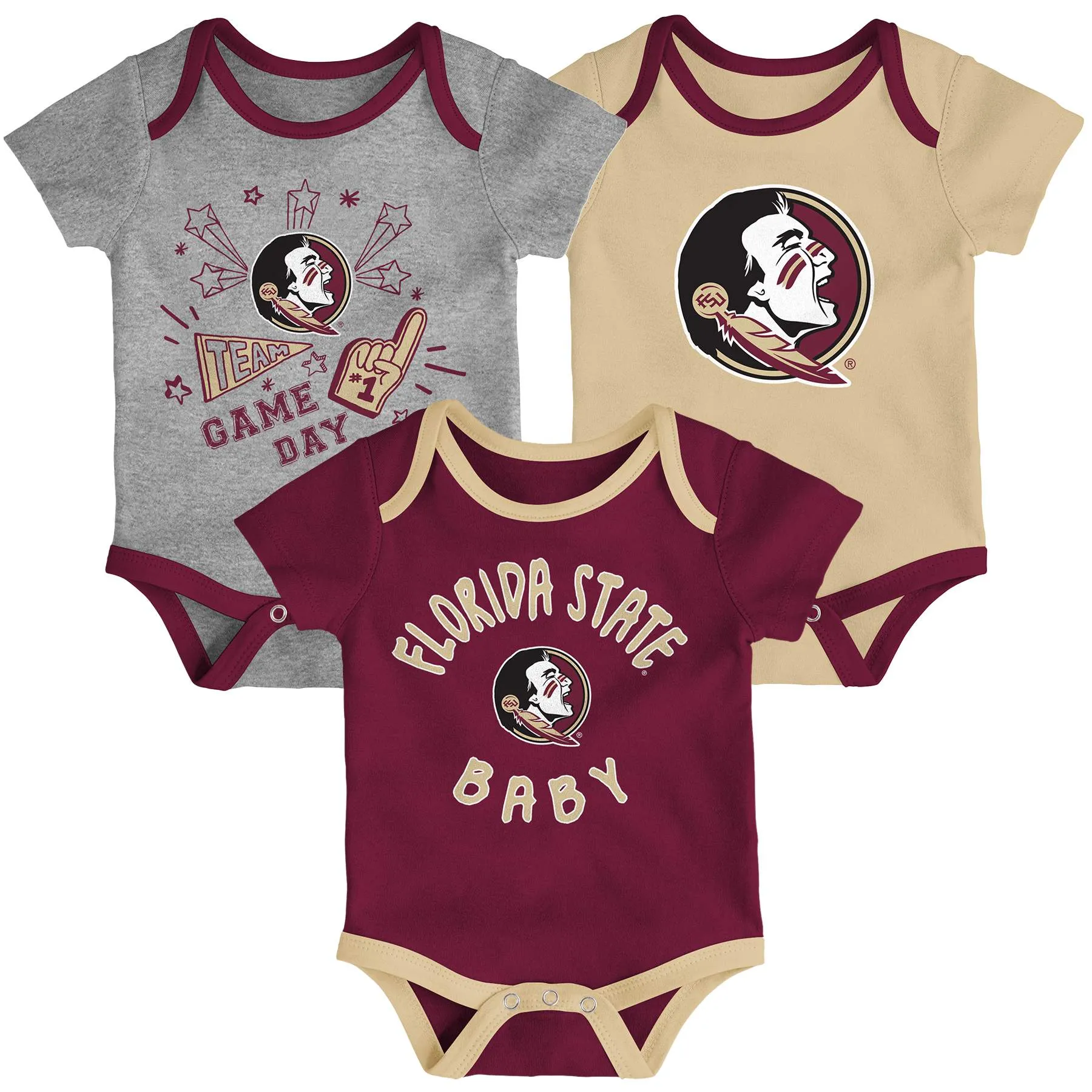 FSU Gameday 3 Piece Bodysuit Set