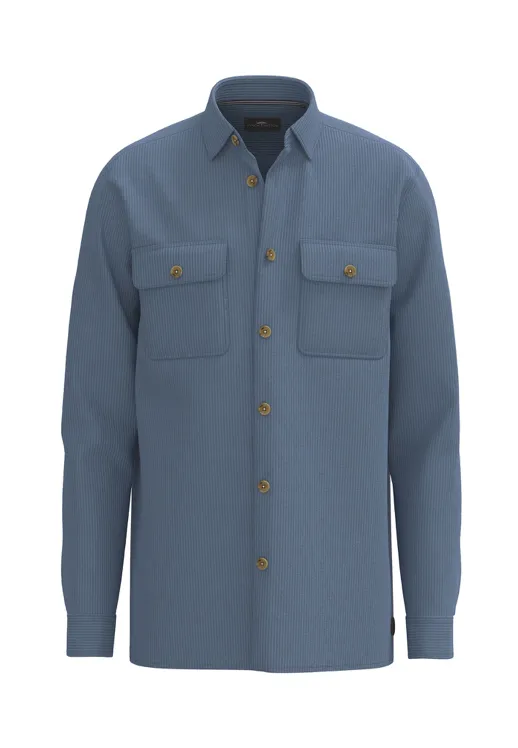 FYNCH HATTON® Corduroy Overshirt/Cloud Blue - New AW24