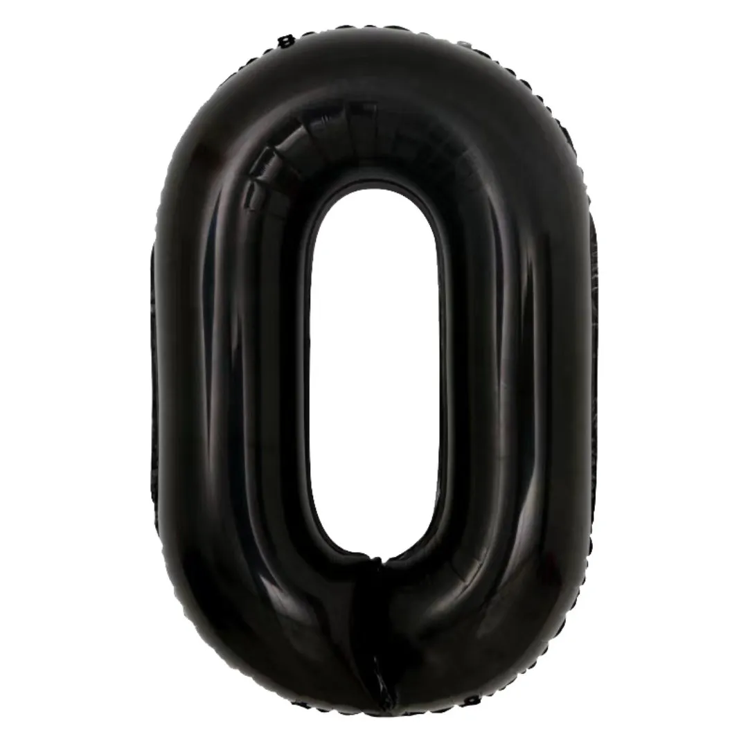 Giant Black Mylar Foil Number Balloons (34 Inches)