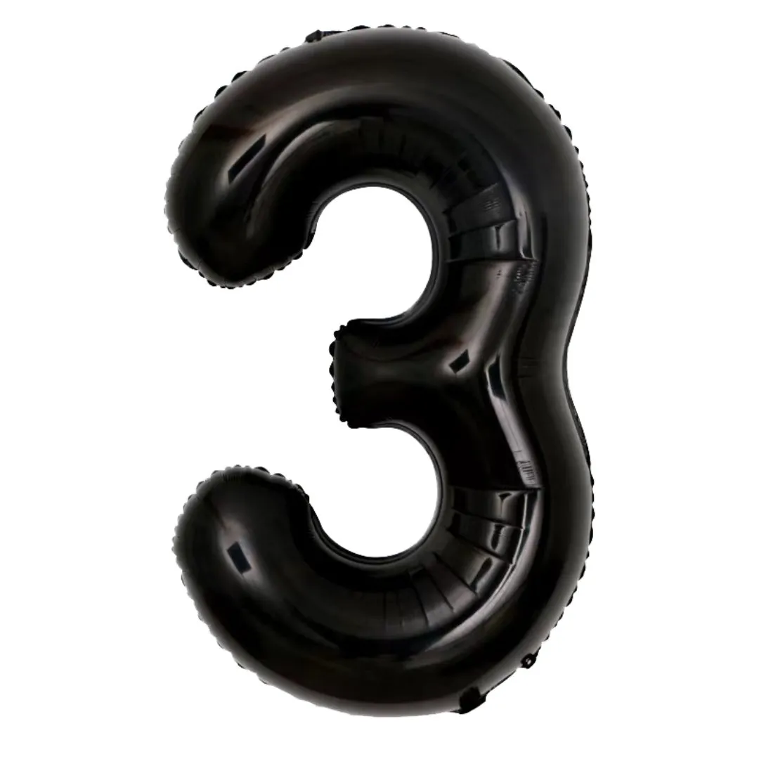 Giant Black Mylar Foil Number Balloons (34 Inches)