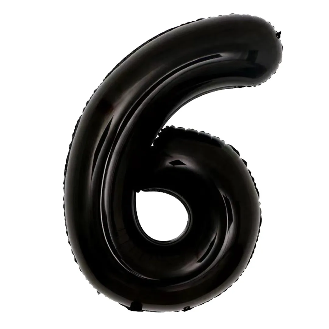 Giant Black Mylar Foil Number Balloons (34 Inches)