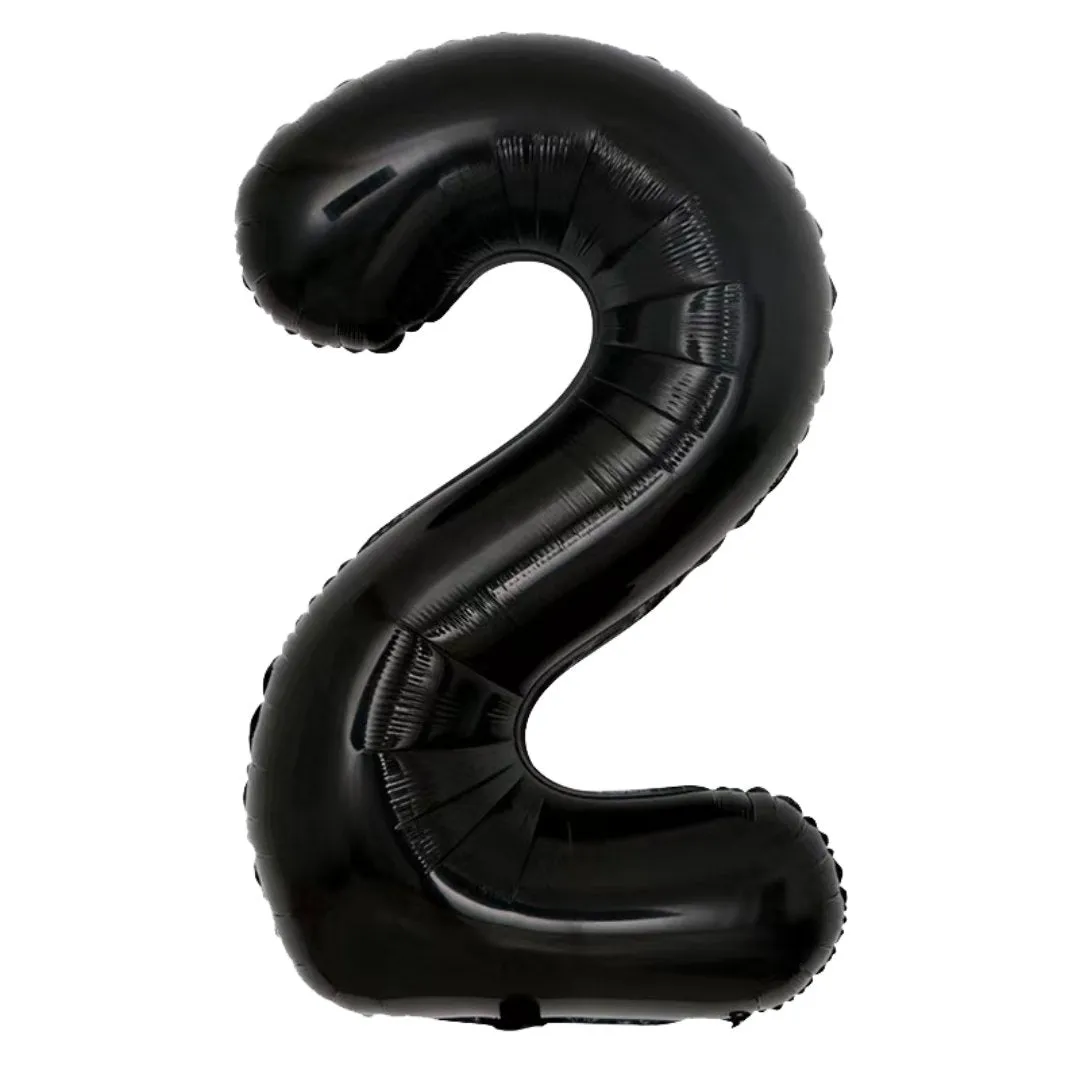 Giant Black Mylar Foil Number Balloons (34 Inches)