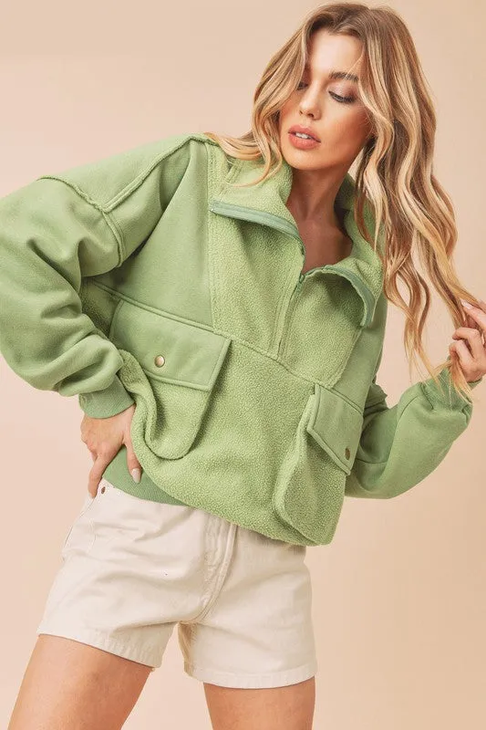 Green Tea Carter Pullover