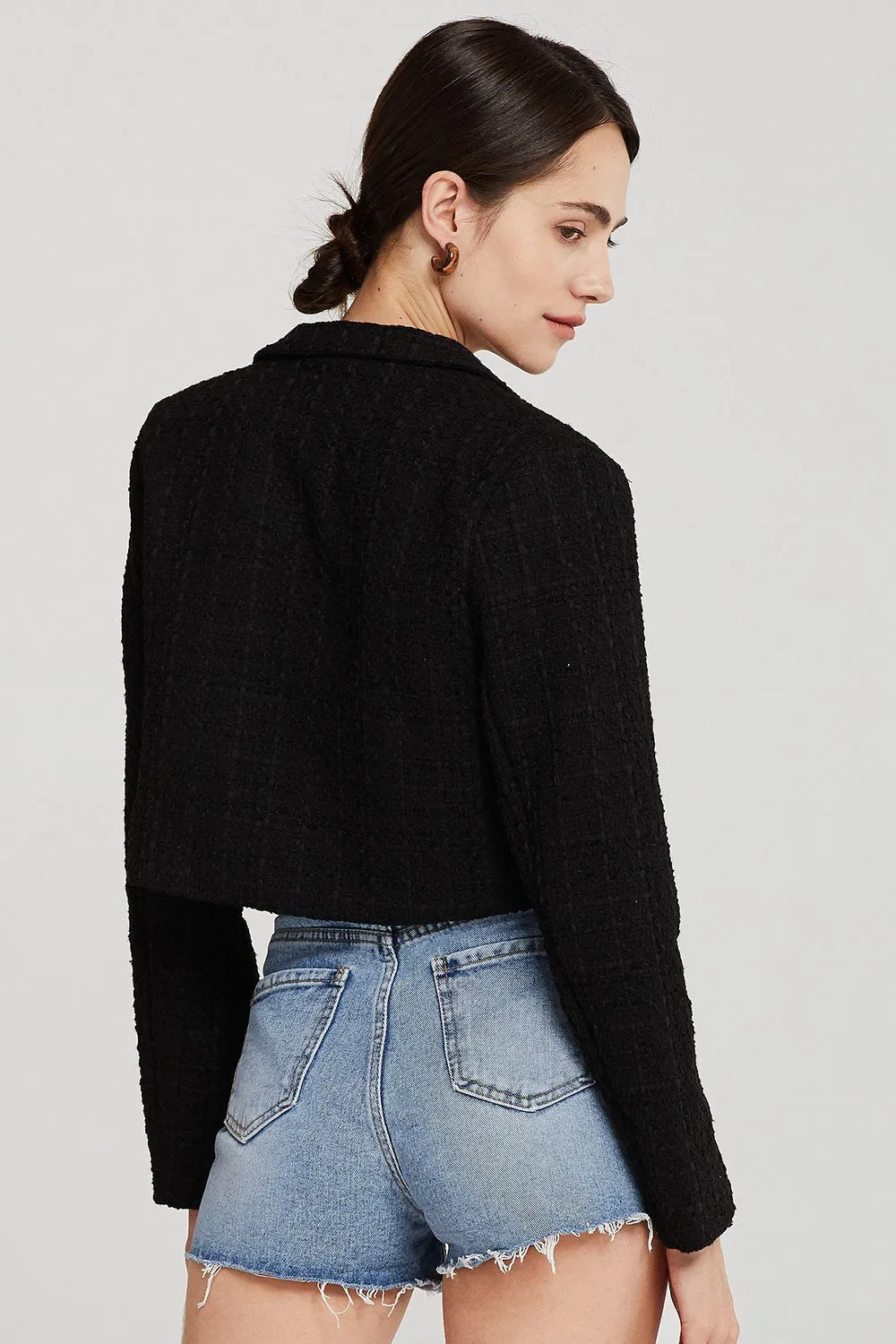 Hadley Boucle Crop Top And Jacket Set