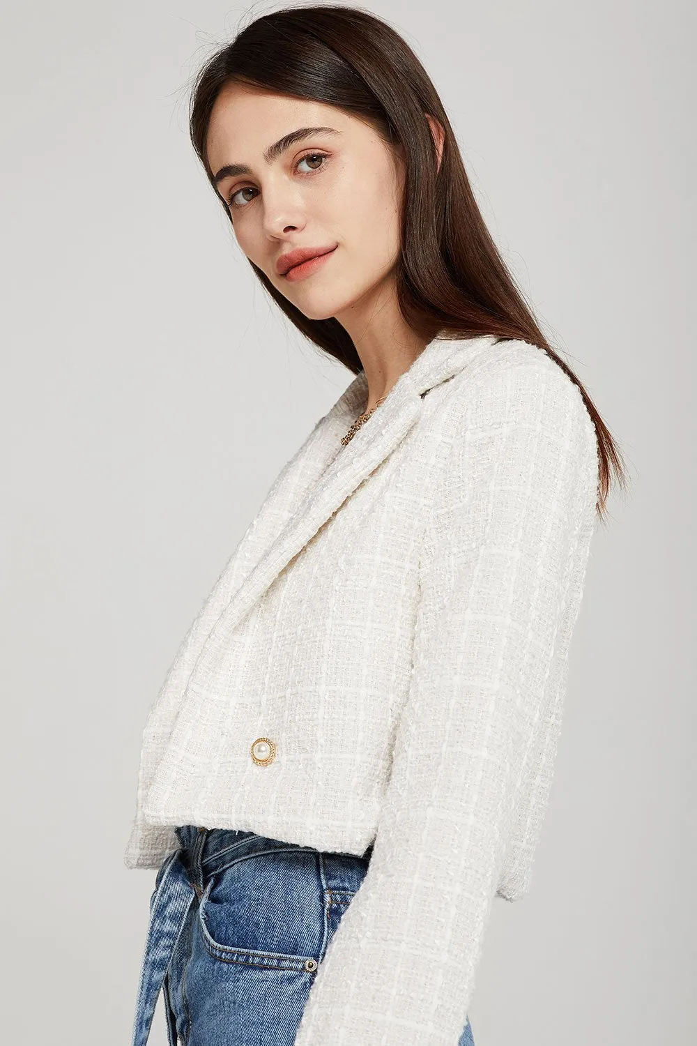 Hadley Boucle Crop Top And Jacket Set