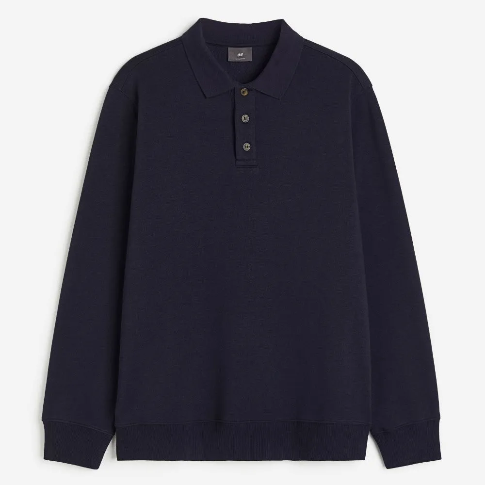 H&M Regular Fit Polo T-shirt, navy blue