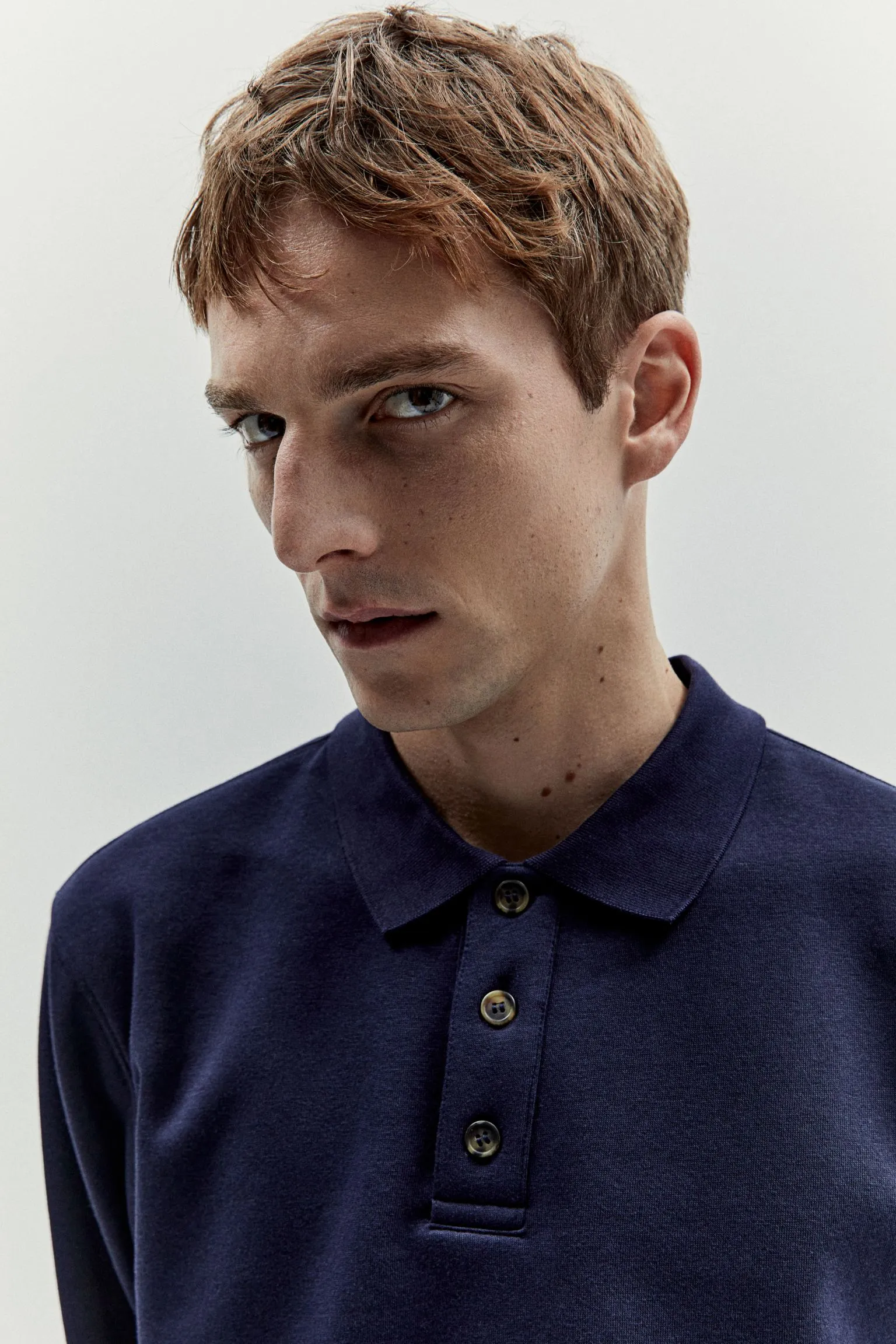 H&M Regular Fit Polo T-shirt, navy blue