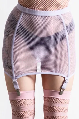 Heartbeats Fishnet Skirt [LILAC]