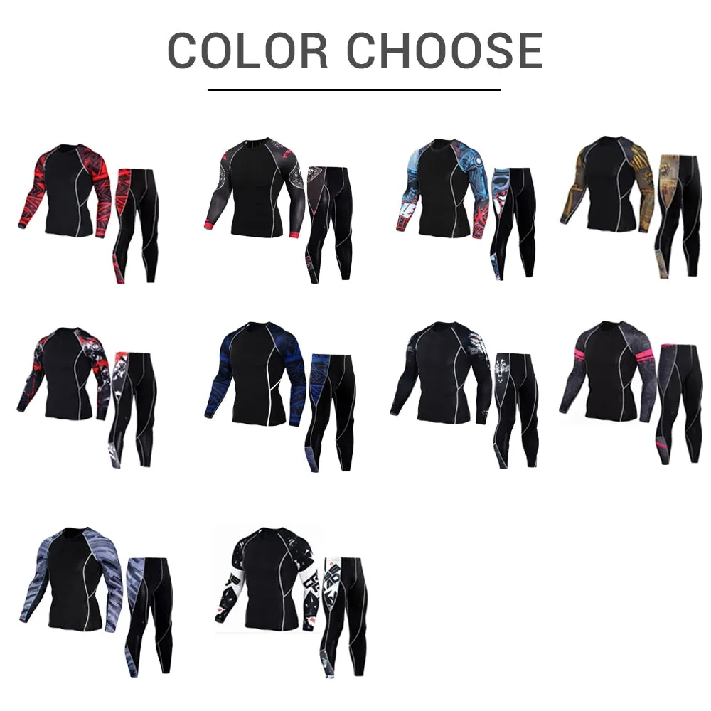 HEROBIKER Men Motorcycle Jacket  Pants Quick Dry Sport Suit Running T-shirt Set  Breathable Tight Long Tops &amp; Pants for Summer