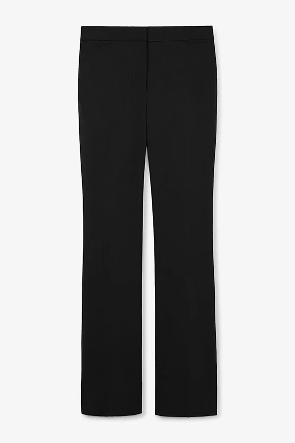 Horton Flare Trouser - Washable Wool Twill :: Black