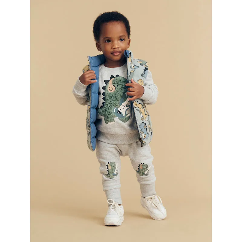 Huxbaby Dino Band Reversible Fleece Vest