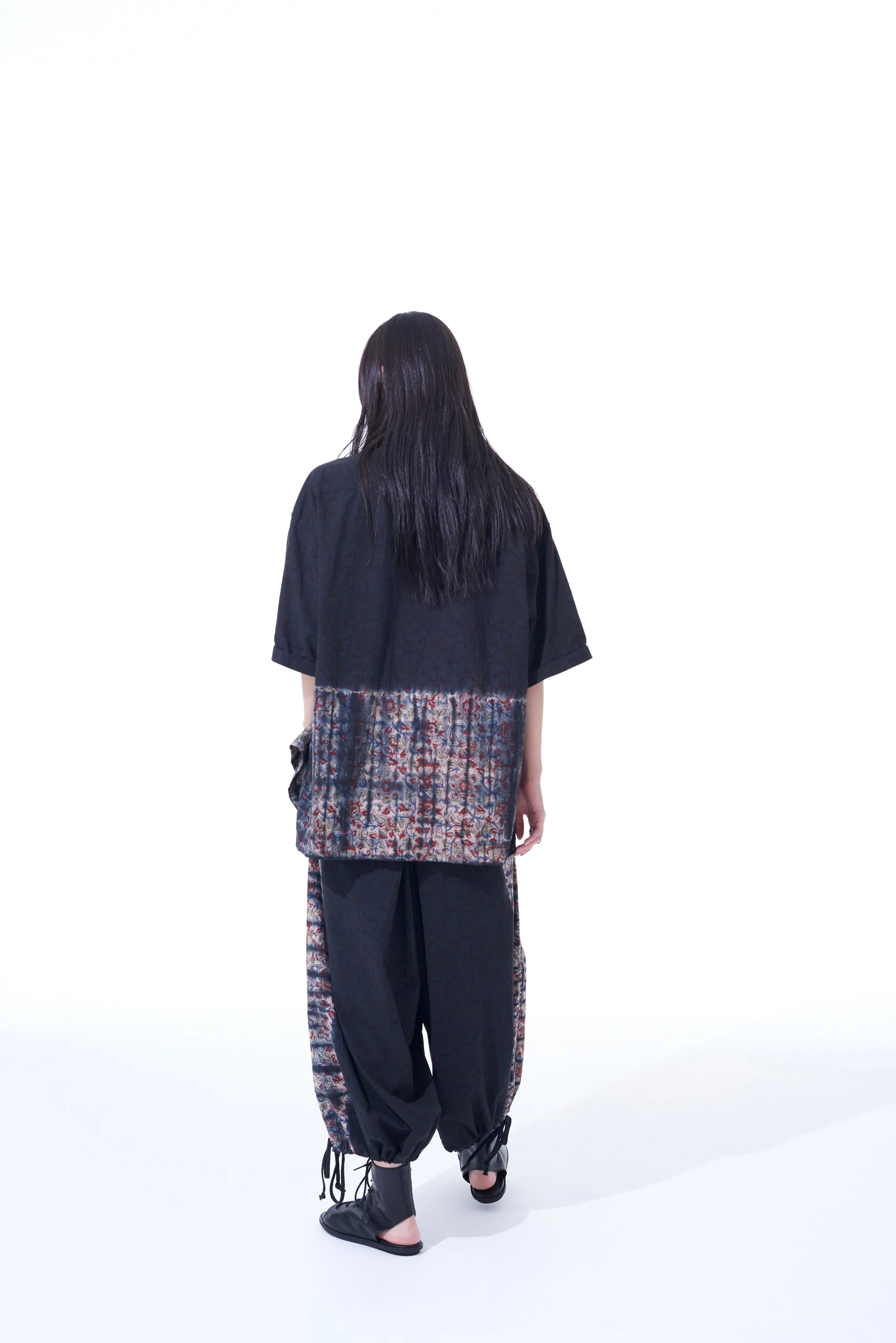 INDIAN BLOCK PRINT PLANTS PATTERN HAKAMA BALLOON PANTS