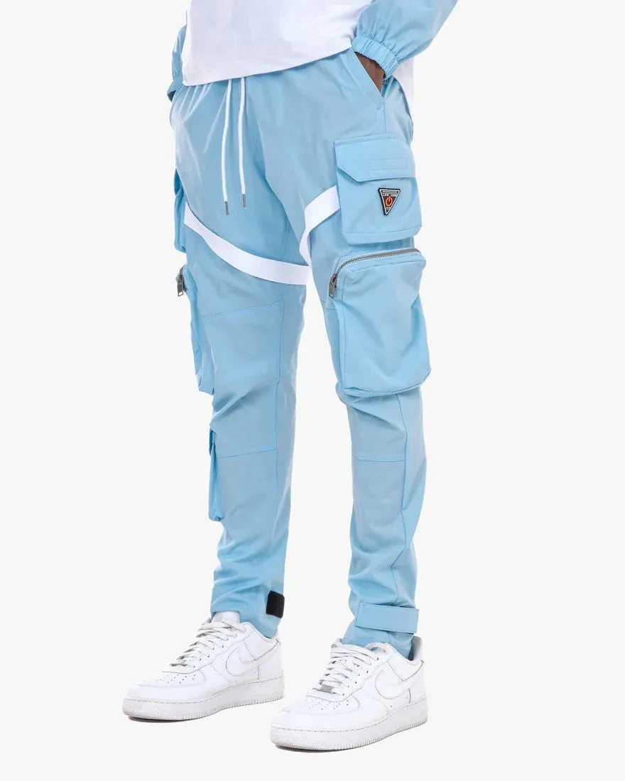 Light Blue Strap Cargo Pants