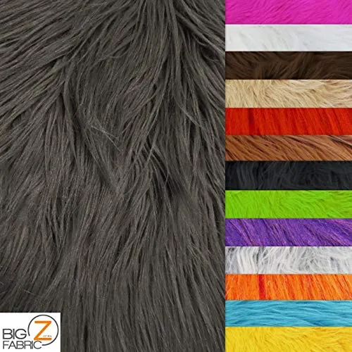 Lime Solid Gorilla Animal Long Pile Faux Fur Fabric / Sold By The Yard