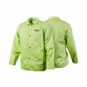 Lincoln Bright FR Cloth Welding Jacket Safety Lime 2XL K4689-2XL