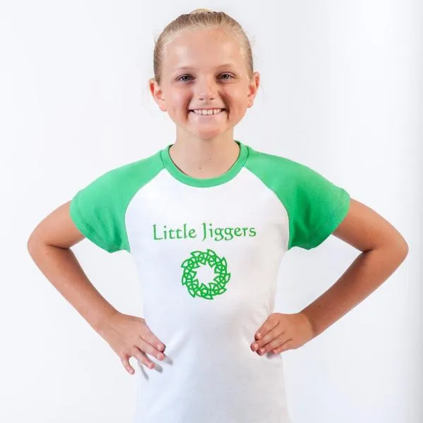 Little Jiggers T-shirt (white/green) - Irish T-shirt