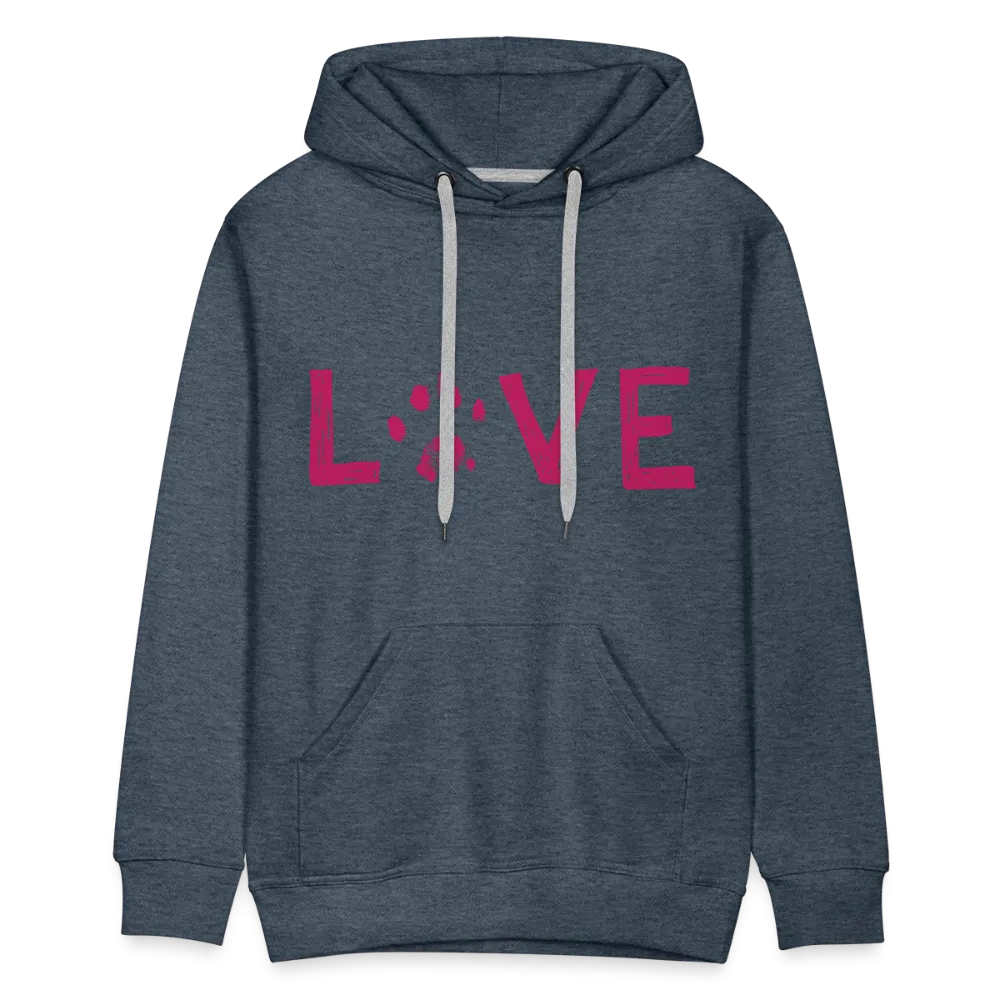 Love Pawprint Classic Premium Hoodie