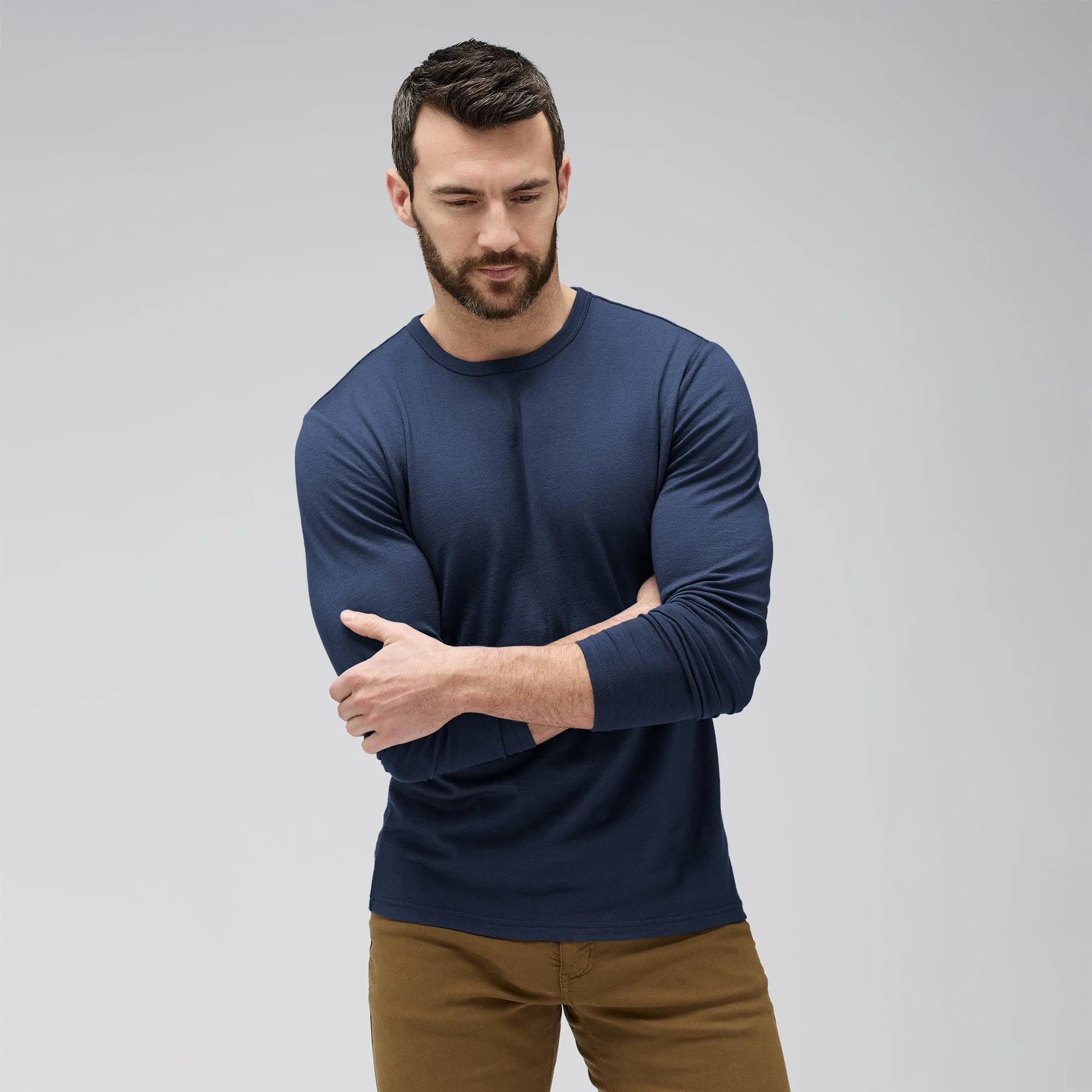 Men's Long Sleeve Merino Crew