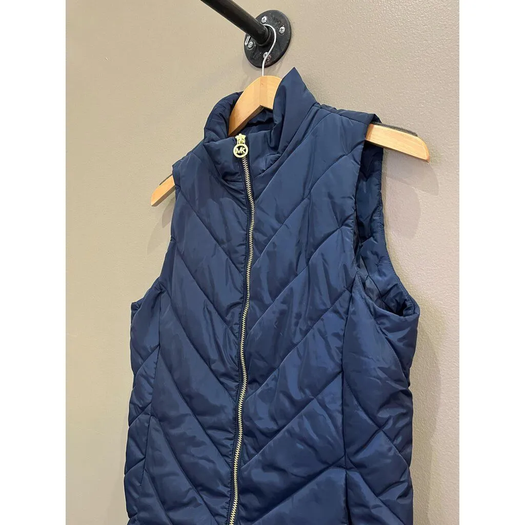 Michael Kors NWT Quilted Puffer Vest in Midnight Blue - Size Small