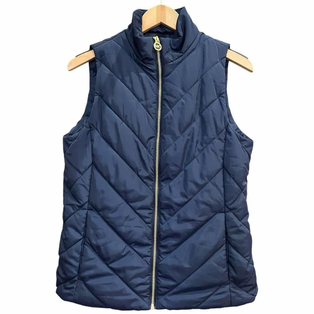 Michael Kors NWT Quilted Puffer Vest in Midnight Blue - Size Small