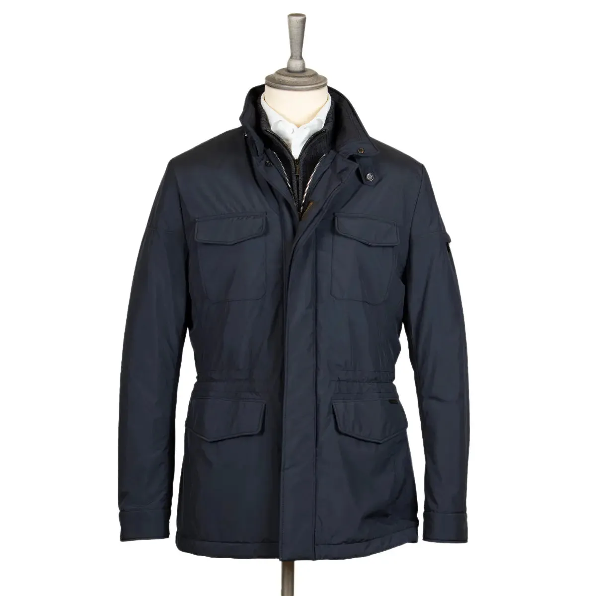 Moorer Dark Blue ‘Leonardo’ Safari Jacket