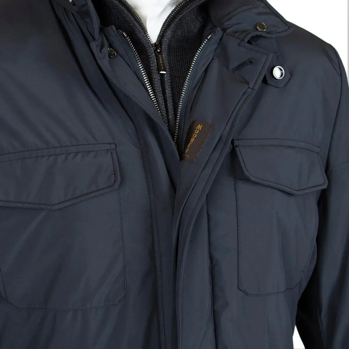 Moorer Dark Blue ‘Leonardo’ Safari Jacket